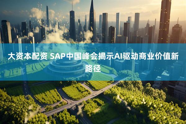 大资本配资 SAP中国峰会揭示AI驱动商业价值新路径